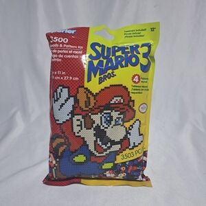Perler Super Mario Bros 3 3500‎ Beads & Pattern Kit Cat Mario 11x11 Inch, New
